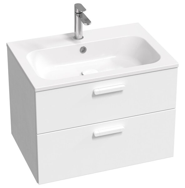 Ravak Chrome lavoar 70x49 cm dreptunghiular mobilier alb luciu XJG01170001