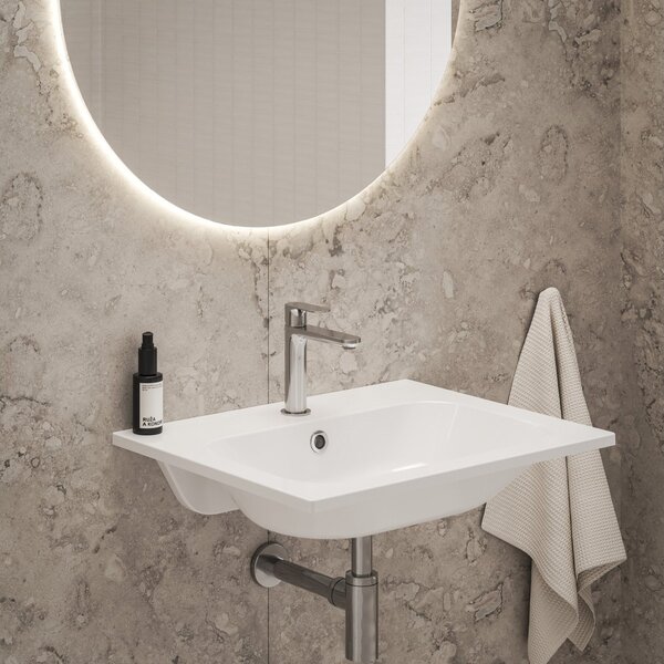 Ravak Chrome lavoar 70x49 cm dreptunghiular mobilier alb luciu XJG01170001