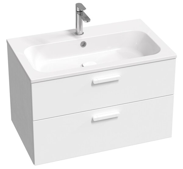 Ravak Chrome lavoar 80x49 cm dreptunghiular mobilier alb luciu XJG01180001