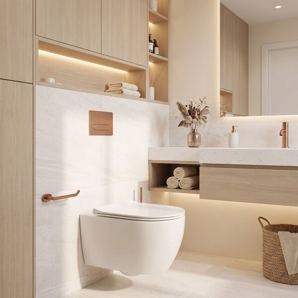 Suport hârtie igienică 109 Til Brush Copper