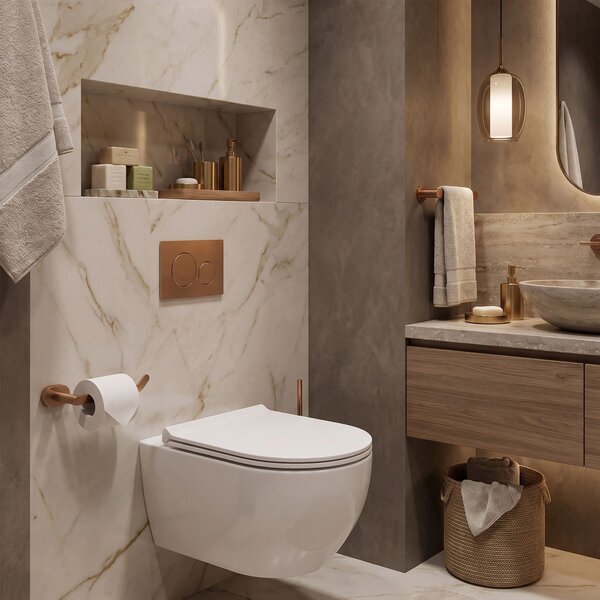 Suport hârtie igienică 109 Til Brush Copper