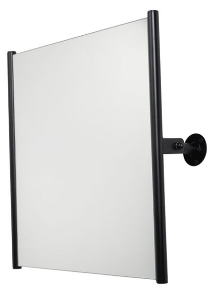Faneco Med oglindă 60x60 cm pătrat negru S25LUSWCR
