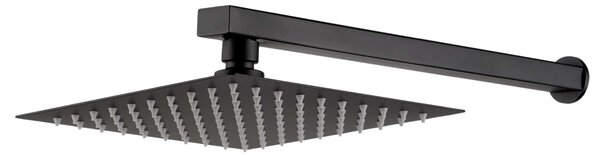 Invena Paros set de duș ascuns cu duș de ploaie negru BS-09-004