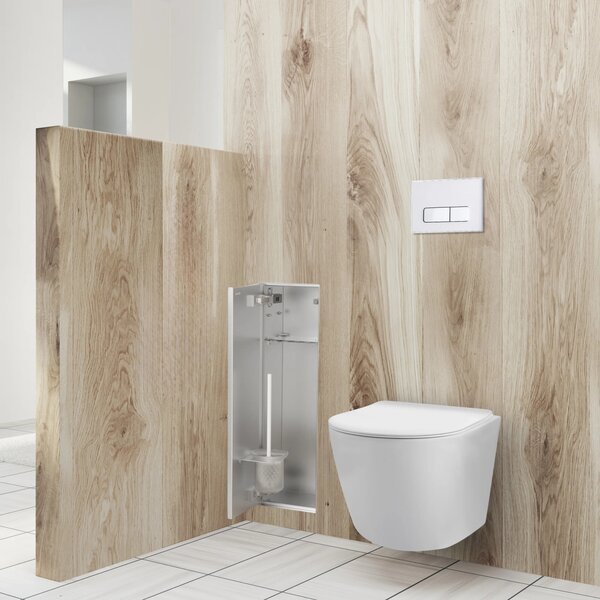 Balneo Wall-Box Brush compartiment perie wc oţel B0401060105-02