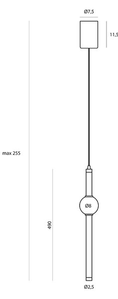 MaxLight Verdes lampă suspendată 1x10 W negru P0612