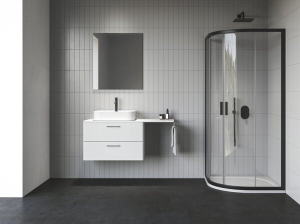 Ravak Blix II cabină de duș 80x80 cm semicircular aluminiu luciu/sticlă transparentă 3BM40C00Z1