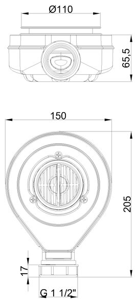 Invena Alvero sifon cădiță duș SU-AK-701
