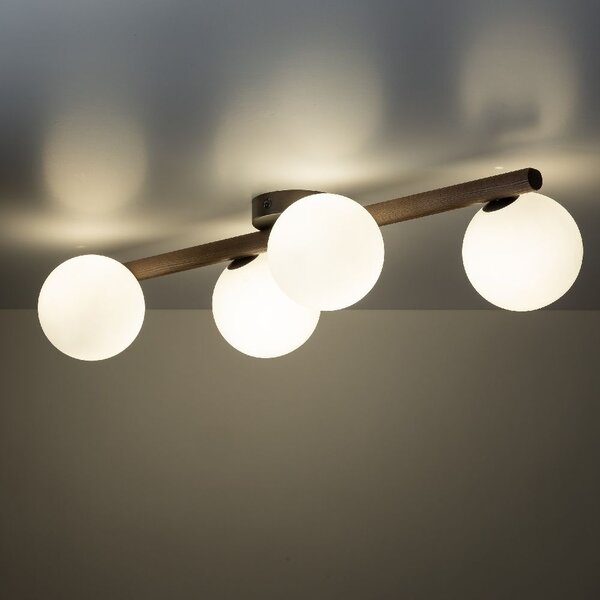 TK Lighting Estera lampă de tavan 4x8 W lemn 10270