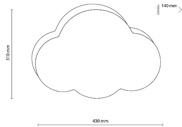 TK Lighting Cloud plafon 2x15 W bej 10006