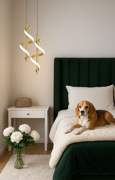 Abigali Spirali lampă suspendată 2x20 W auriu LWSK