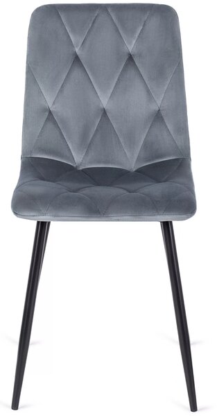 Scaun de dining din catifea gri ROBIN