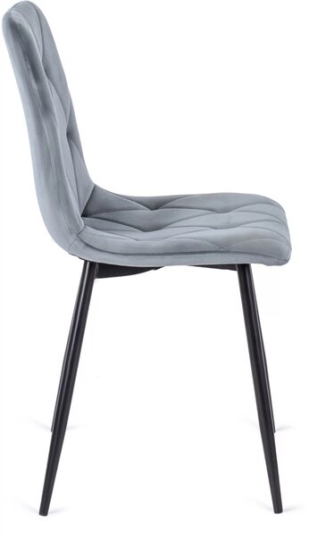 Scaun de dining din catifea gri ROBIN