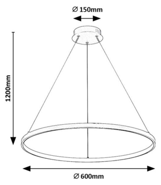 Rabalux Beliza lampă suspendată 1x55 W negru 72344