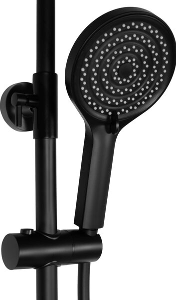 Rea Savio set de duș perete cu duș de ploaie negru REA-P8410