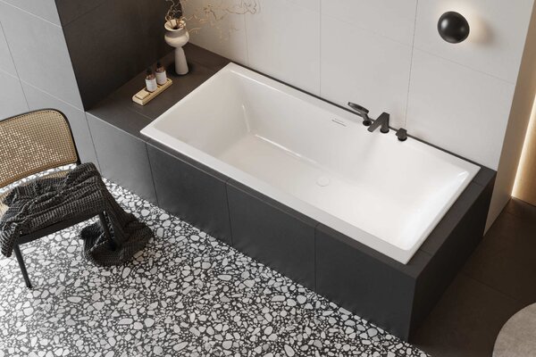 Excellent Pryzmat 2.0 cadă dreptunghiulară slim 160x75 cm alb WAEX.PRY2.16WHS