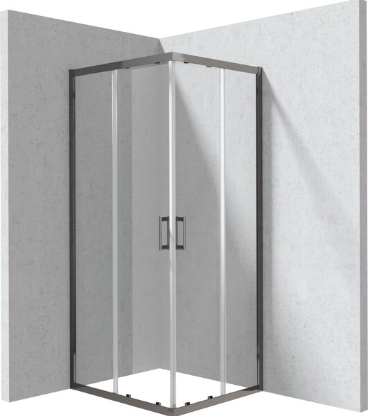 Deante Funkia Evo cabină de duș 90x80 cm dreptunghiular grafit periat/sticlă transparentă KYC_D089P