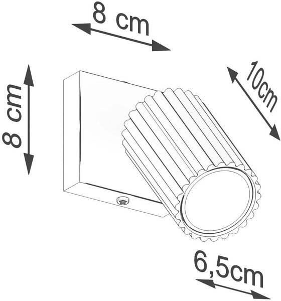 Sollux Lighting Karbon lampă de perete 1x10 W SL.1761