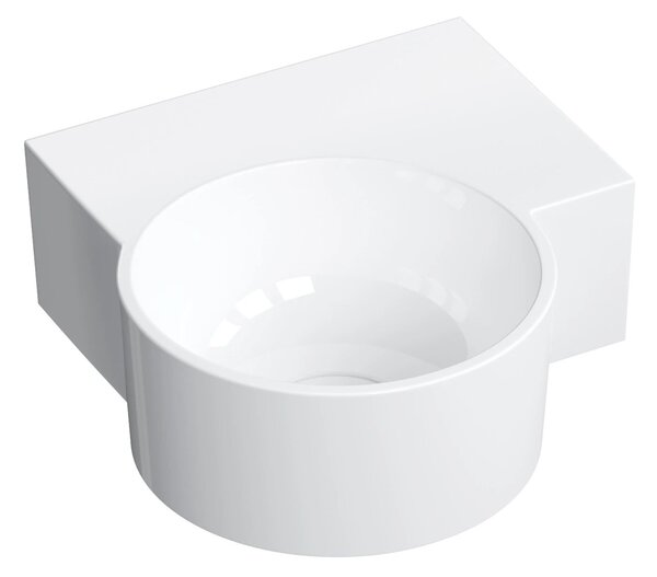 Omnires Ovo M+ lavoar 33x34 cm de colț clasică-de blat alb luciu OVO335UWPBP
