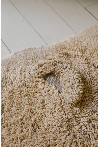 Covor pentru copii bej lavabil/țesut manual din bumbac 120x122 cm Bear – Lorena Canals
