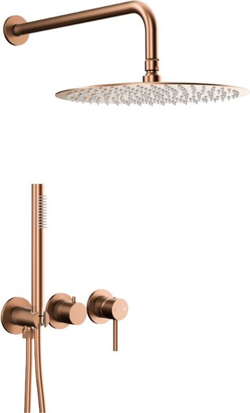 KFA Armatura Moza Rose Gold set cadă și duș ascuns cu duș de ploaie || 5039-511-34
