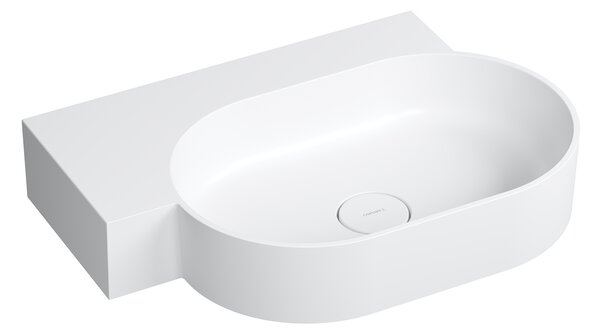 Omnires Ovo M+ lavoar 64x44 cm de colț clasică-de blat alb mat OVO645UWLBM