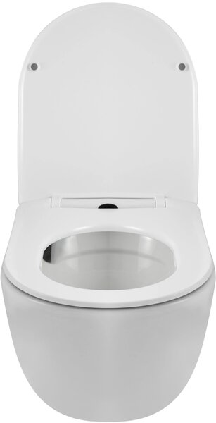 Balneo Luna vas wc cu capac soft-close agăţat fără margine cu spălare turbionară alb lucios G0101010101-3
