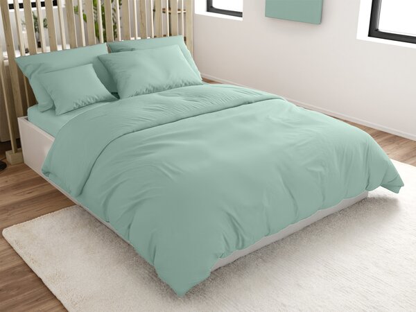 Lenjerie de pat din bumbac LUX mentol hoteliera cu buzunar Dimensiune lenjerie de pat: 70 x 90 cm | 140 x 200 cm
