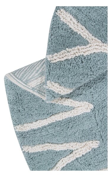 Covor pentru copii albastru deschis lavabil/țesut manual din bumbac ø150 cm ABC Vintage Blue – Lorena Canals
