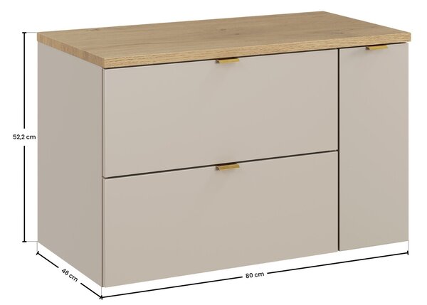 Set dulap Comad Dalia Cashmere DALIA CASHMERE 82-60-46-2S, dulap Comad Dalia Cashmere DALIA CASHMERE 81-20-46-C, CREMONA 89-80-46 M