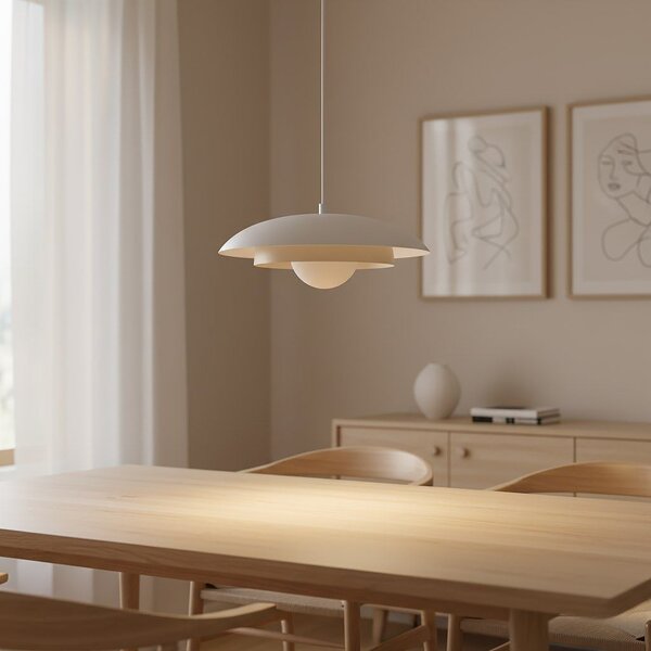Emibig Skin lampă suspendată 1x8 W alb-cappuccino 1605/1