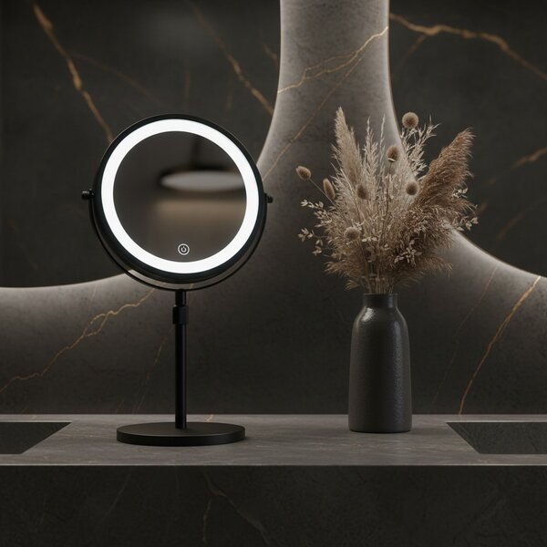 Kleine Wolke LED Mirror oglindă cosmetică 20.5x37 cm rotund cu iluminare argint 8507926886