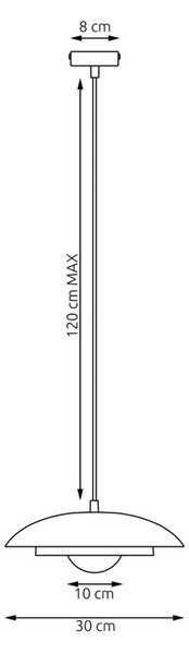 Emibig Skin lampă suspendată 1x8 W alb-cappuccino 1605/1