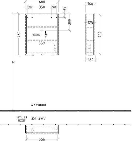 Villeroy & Boch My View+ dulap 60x16.8x75 cm cu oglinda stejar A4816LVJ