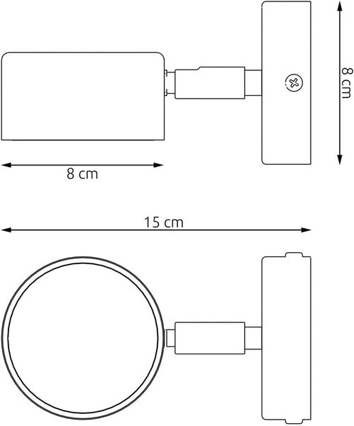 Emibig Sora lampă de perete 1x12 W negru 1440/K1