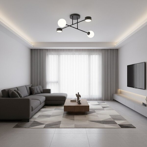 Emibig Holon lampă de tavan 4x8 W negru 1558/4
