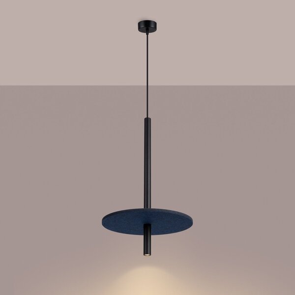 Sollux Lighting Feltro lampă suspendată 1x8 W negru-albastru SL.1881