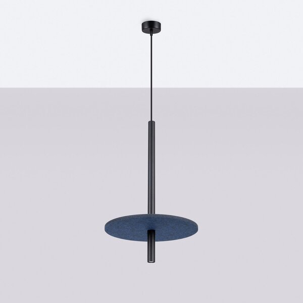 Sollux Lighting Feltro lampă suspendată 1x8 W negru-albastru SL.1881