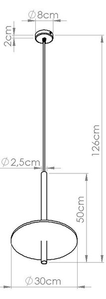 Sollux Lighting Feltro lampă suspendată 1x8 W negru-albastru SL.1881