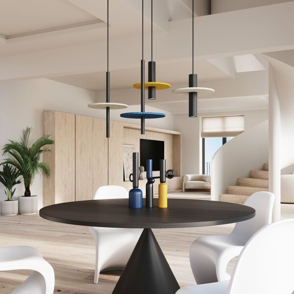 Sollux Lighting Feltro lampă suspendată 1x8 W negru-albastru SL.1881