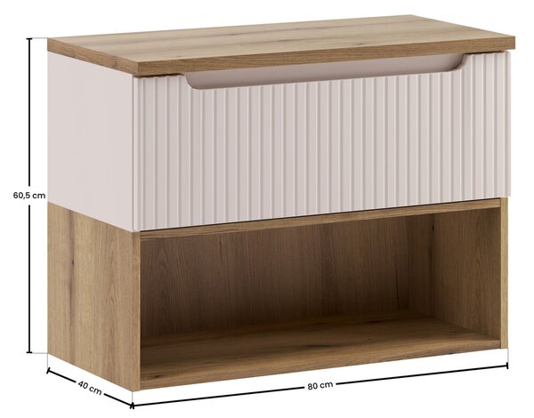 Set dulap Comad Nova Cashmere NOVA CASHMERE 82-80-40-1S, regal Comad Nova Coast Evoke COAST EVOKE UN 81-80-29, NOVA OAK A 89-80
