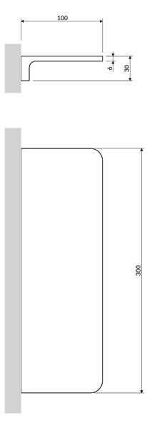 Omnires Modern Project raft de baie 30 cm cupru MP60931CPB