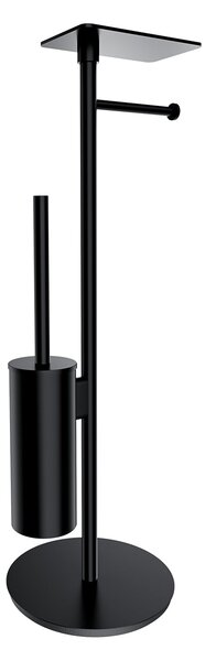 Omnires Modern Project suport pentru hârtie igienică cu perie de toaletă negru MP60820BL