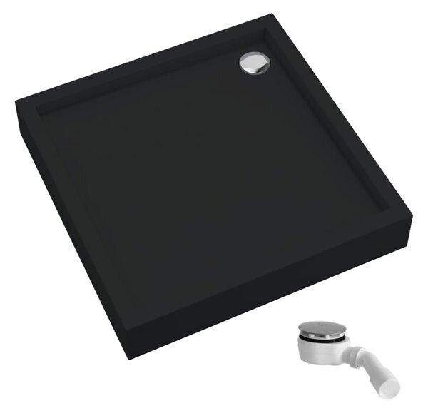 Schedline Favory Plus Black Mat cădiță de duș pătrată cu sifon 90x90 cm negru 3ST.F1K-9090/C/MG