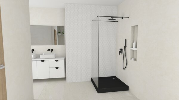 Schedline Favory Plus Black Mat cădiță de duș pătrată cu sifon 90x90 cm negru 3ST.F1K-9090/C/MG