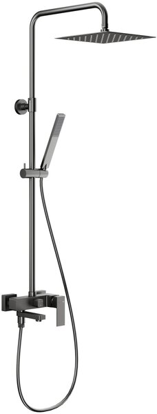KFA Armatura Logon Gun Metal Grey set cadă și duș perete cu duș de ploaie grafit 5136-925-61