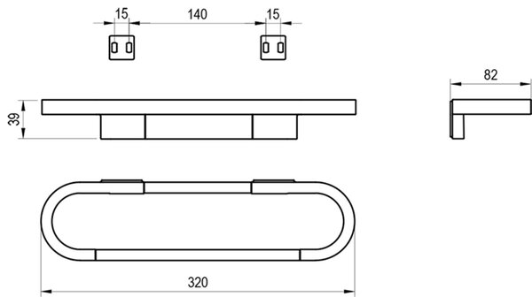 Ravak Chrome II bară prosop crom X07P1369