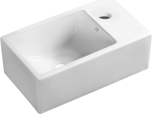 Laveo Kvadrato lavoar 35x21 cm dreptunghiular de blat alb luciu VUK_6135
