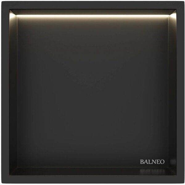 Balneo Wall Box raft de nișă 30 cm negru B0101020109-1