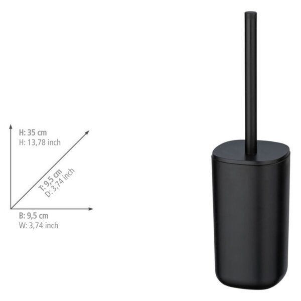 Wenko Davos perie de toaletă stativ negru 24833100