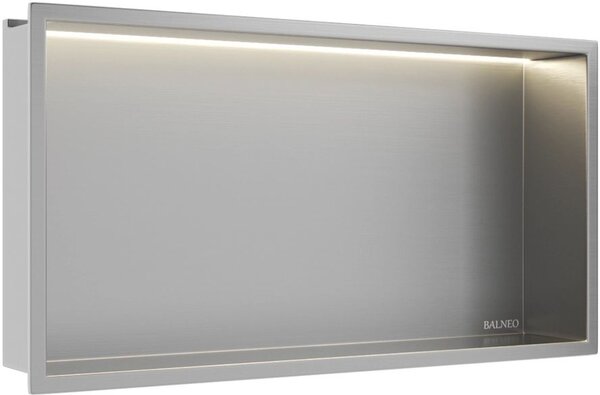 Balneo Wall Box LED Inox raft de nișă 60 cm B0101010109-2